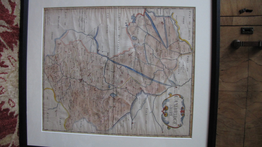 Antique map of Cambridgeshire.
