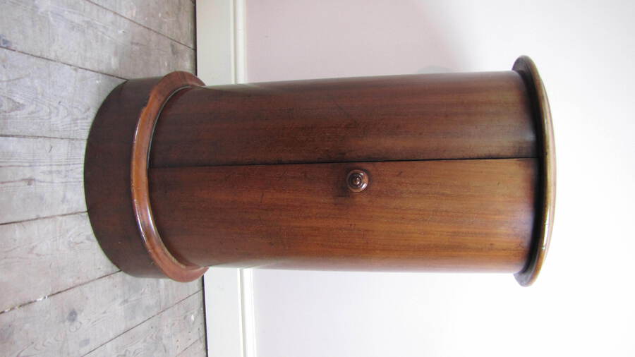 Antique Round Mahogany Marble Top Pot Cupboard
