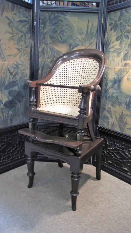 EARLY 19th C. CHILD’S HIGH CHAIR & TABLE