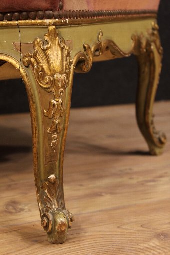 Antique Pair of Venetian lacquered armchairs of the 20th century