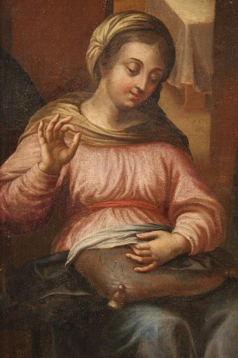 Antique Italian painting depicting 