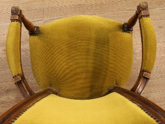 Antique Four French armchairs in Directory style of the 19th century