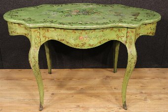 Antique French painted table of the 19th century