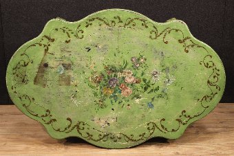 Antique French painted table of the 19th century