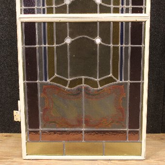 Antique Pair of Italian glass windows of the 20th century