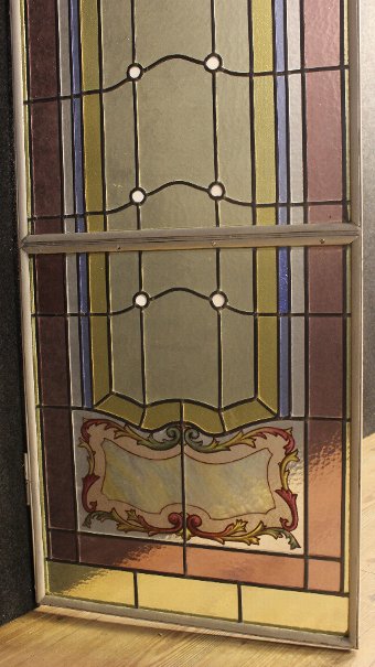 Antique Pair of Italian glass windows of the 20th century