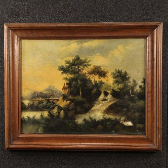 French painting signed and dated 