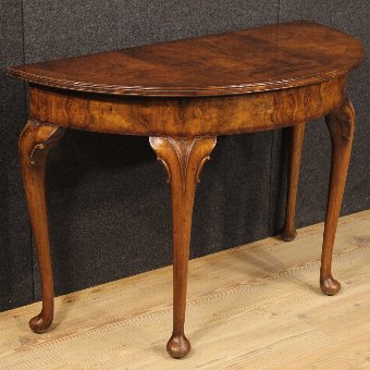 English half moon console table of the 20th century