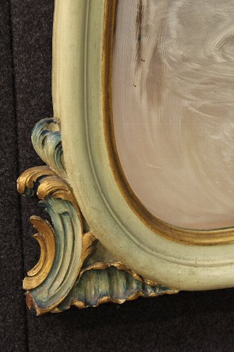Antique Gilded and painted Venetian mirror of the 20th century