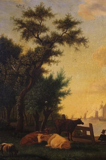 Antique French painting of the 19th century