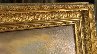 Antique French painting of the 19th century
