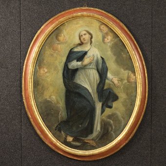 Antique religious painting from 18th century