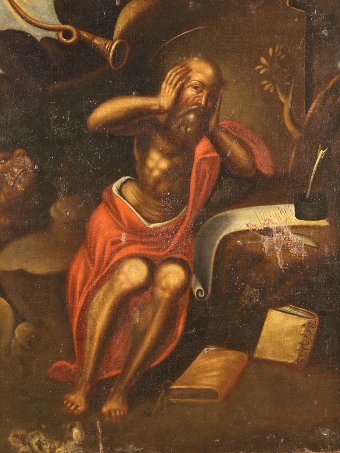 Antique Religious Spanish painting of the 18th century