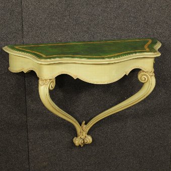 Venetian lacquered and painted console table of the 20th century