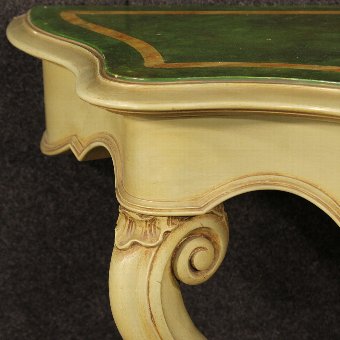 Antique Venetian lacquered and painted console table of the 20th century