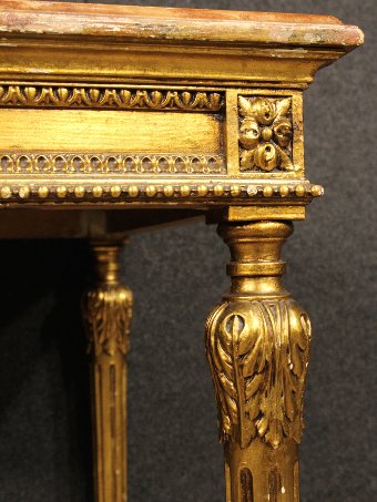 Antique Italian gilded and lacquered table of the 20th century