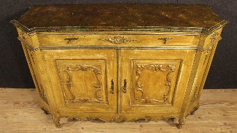 Antique Venetian lacquered and gilded sideboard of the 20th century