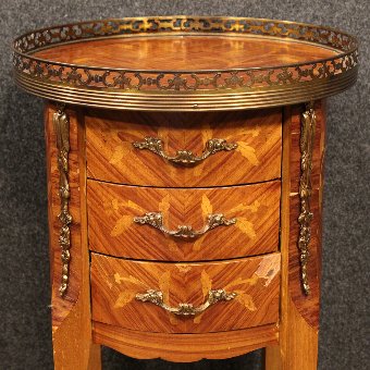 Antique French inlaid nightstand of the 20th century