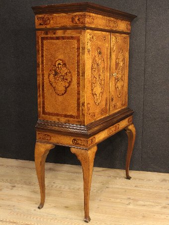 Antique Lombard inlaid wet bar of the 20th century
