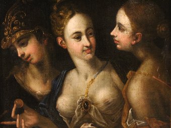 Antique Ancient Italian painting of neoclassical taste of the 18th century