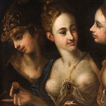 Antique Ancient Italian painting of neoclassical taste of the 18th century