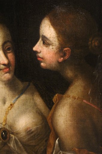 Antique Ancient Italian painting of neoclassical taste of the 18th century