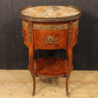 Antique French inlaid nightstand in rosewood