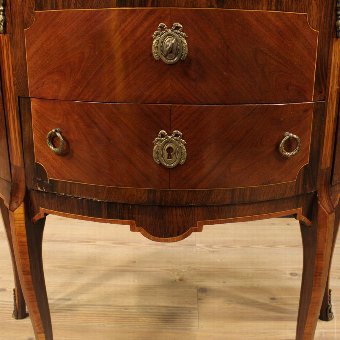 Antique French demi lune dresser of the early 20th century