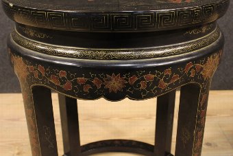 Antique Pair of French lacquered chinoiserie coffee tables 