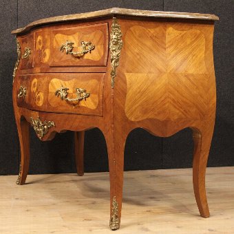 Antique French dresser in rosewood with marble top