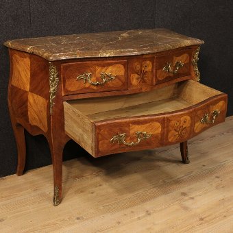 Antique French dresser in rosewood with marble top