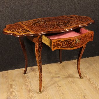 Antique Small French writing desk inlaid in rosewood