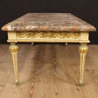 Antique Great Italian coffee table with marble top
