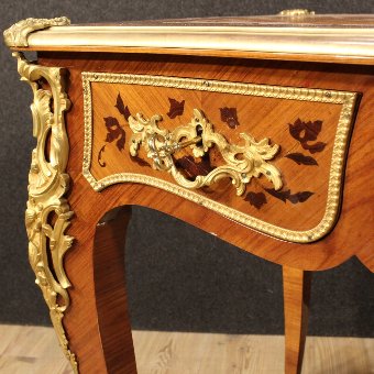 Antique French inlaid writing desk in rosewood from the early 20th century
