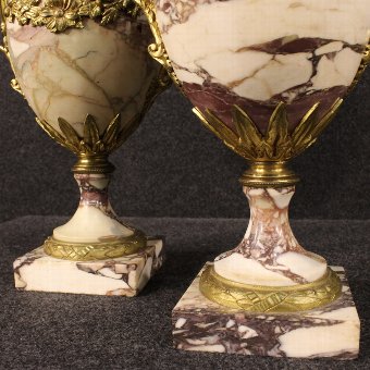 Antique Pair of French potish in marble from the early 20th century