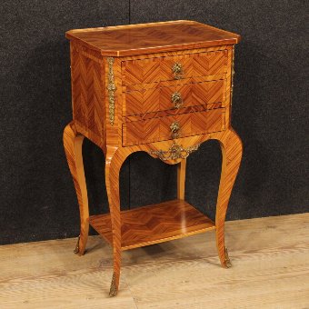 French side table in rosewood with gilt bronzes