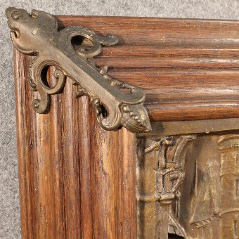 Antique Dutch high-relief in metal 