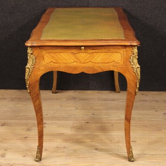Antique French inlaid writing desk in rosewood in Louis XV style