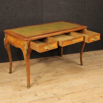 Antique French inlaid writing desk in rosewood in Louis XV style