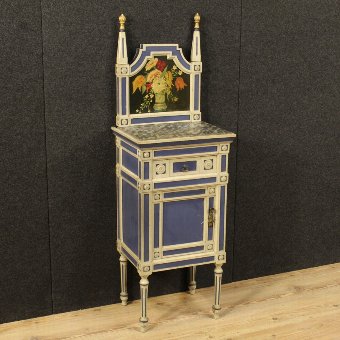 Italian lacquered and painted night stand in Louis XVI style