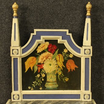 Antique Italian lacquered and painted night stand in Louis XVI style