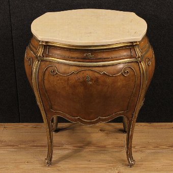 Antique Italian night stand with marble top
