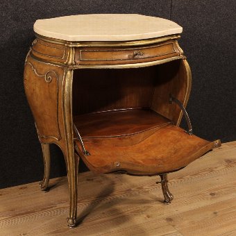 Antique Italian night stand with marble top