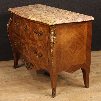 Antique French dresser in Louis XV style with marble top