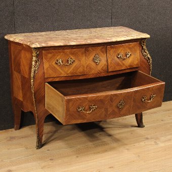Antique French dresser in Louis XV style with marble top