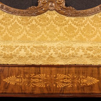 Antique Antique French inlaid sofa in walnut from 19th century