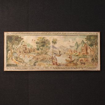 Italian neoclassical landscape painting of the early 20th century