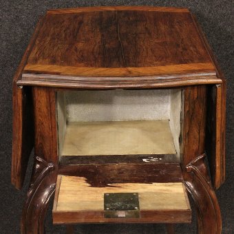 Antique Antique side table with side flaps in rosewood from 19th century