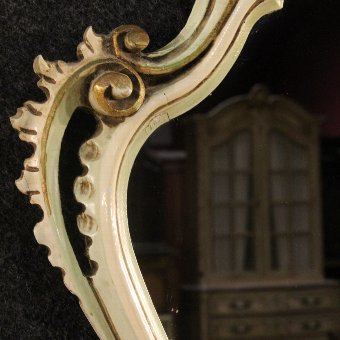 Antique Pair of lacquered and gilded Venetian mirrors