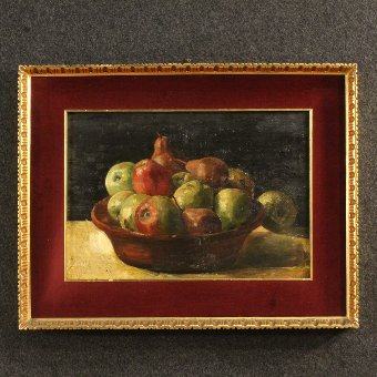 French still life painting oil on panel